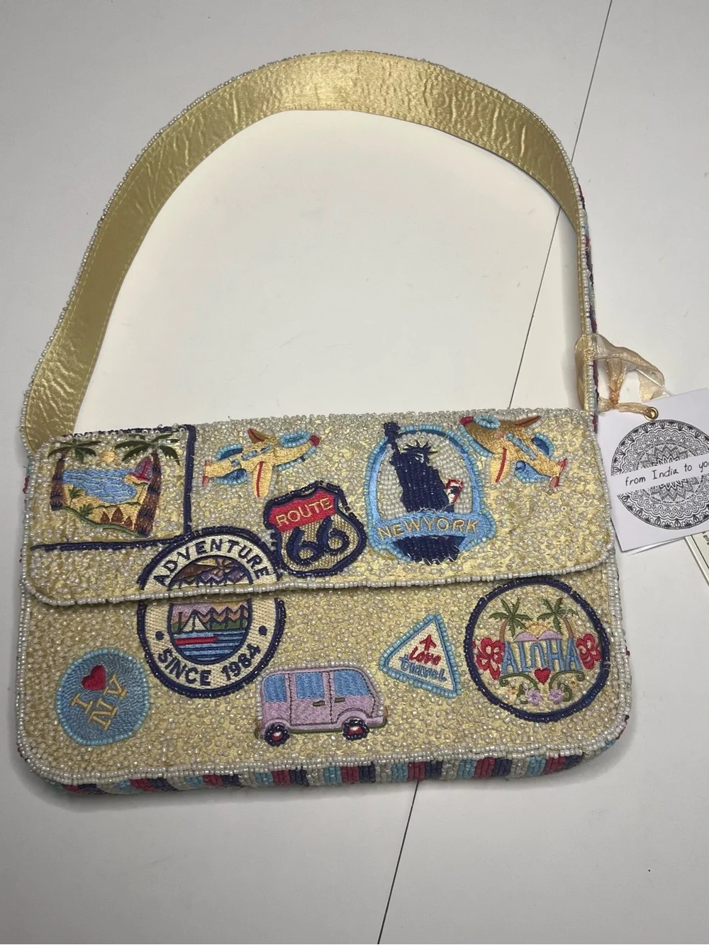 Handmade Rare Beaded Mini Handbag By From India To You